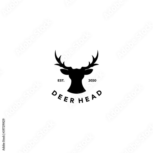 deer line art minimalist logo vector illustration design head © Hsn42