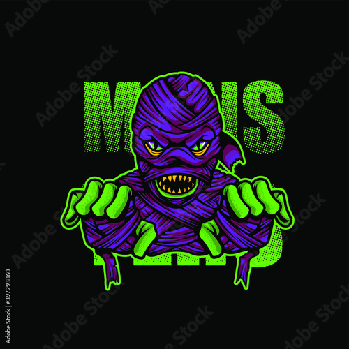 monster vector illustation full color