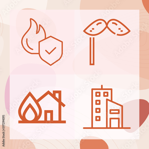 Simple set of broker related lineal icons