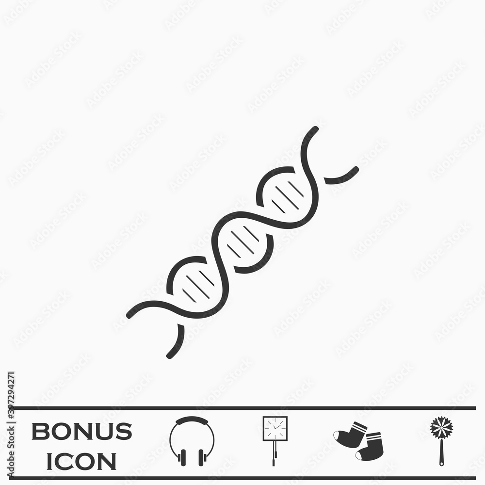 Obraz premium DNA icon flat