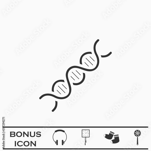 DNA icon flat