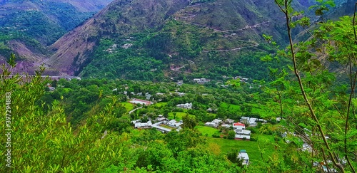 Beautiful town in the mountains
