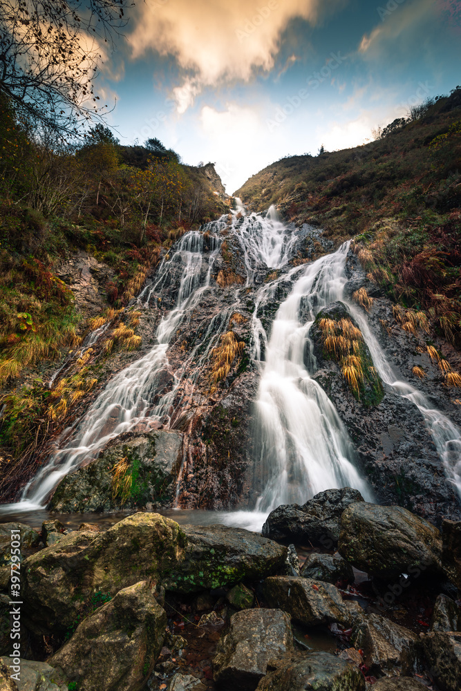 Aitzondo waterfall at the Aiako Harriak Natural Park, in the Basque Country. Aitzondo waterfall at the Aiako Harriak Natural Park, in the Basque Country.