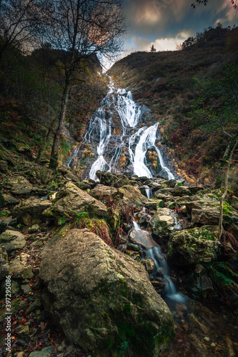 Aitzondo waterfall at the Aiako Harriak Natural Park, in the Basque Country. photo