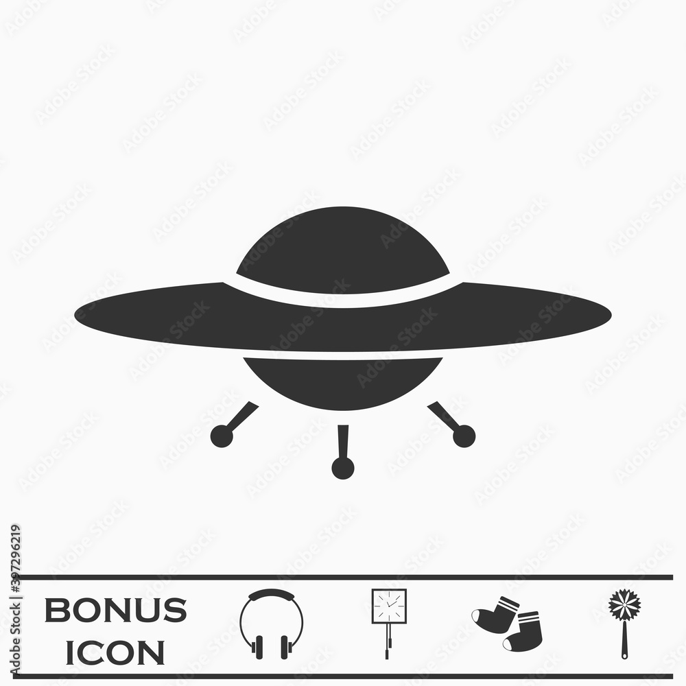 Obraz premium UFO icon flat