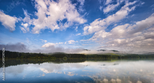 Urrúnaga reservoir, Legutio, Otxandio, Alava, Basque Country, E