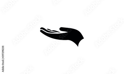 Flat Hand Icon Vector,Hand Demand Symbol 

