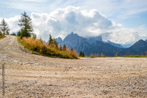 Panorama from Monte Rite at the Cibiana di Cadore pass, Belluno - Italy photo