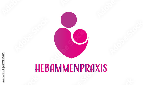 Hebammen Logo  , Hebammenpraxis Logo ,  Mutter  und Kind Logo