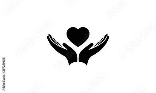 Heart in hands icon,Donation clipart hand heart, Healthcare hands holding heart flat icon