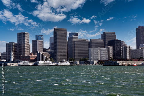 View of wind blown water an...