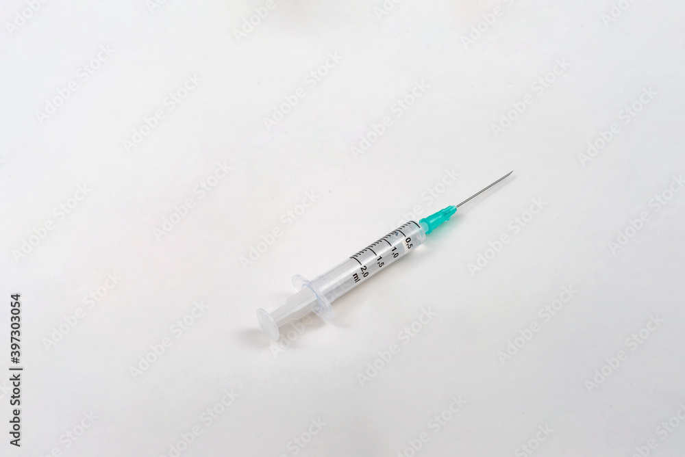 syringe and needle isolated on white background syringe and needle isolated on white background