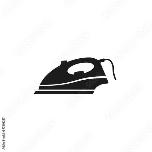 Iron icon, smoothing iron symbol, Vector isolated simple silhouette illustration