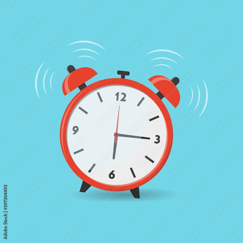 Ringing alarm clock icon. Wake up time. Morning in school and at work concept. Ringing alarm clock icon. Wake up time. Morning in school and at work concept.