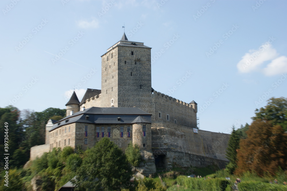 The castle Kost in the Udoli Plakanek valley of the Cesky Raj in the Czech Republic