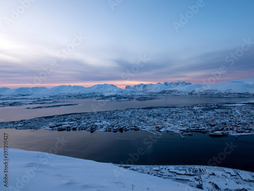 Tromso zur Blauen Stunde, Troms og Finnmark, Norwegen