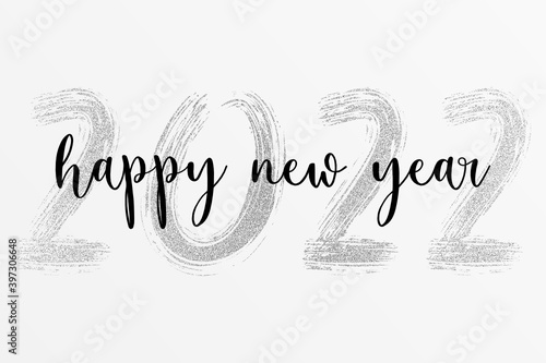 2022 - happy new year 2022 gold glitter