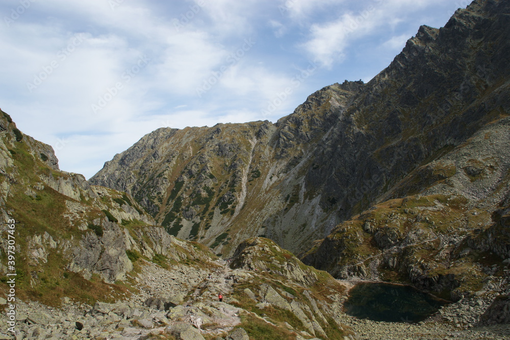 a very beautiful landscape in Poland. These are the high tatra mountains
