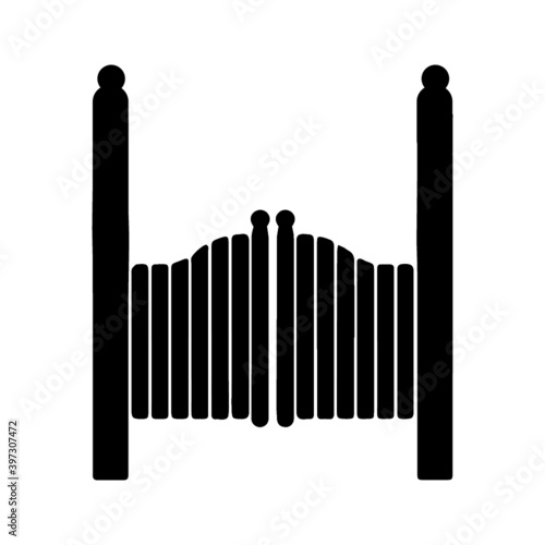 Old western saloon door. Vector icon. EPS10