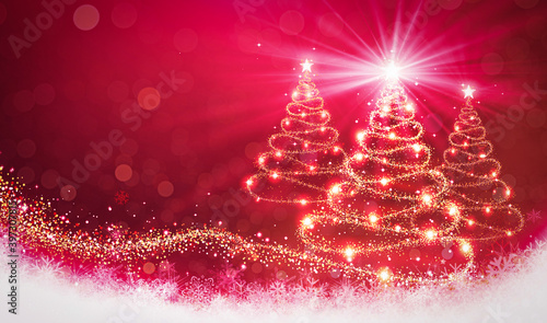 Shining Christmas tree stock illustration