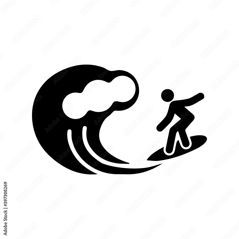 Surfing icon vector EPS 10, abstract sign flat design, illustration modern isolated badge for website or app - stock info graphics Surfing icon vector EPS 10, abstract sign flat design, illustration modern isolated badge for website or app - stock info graphics