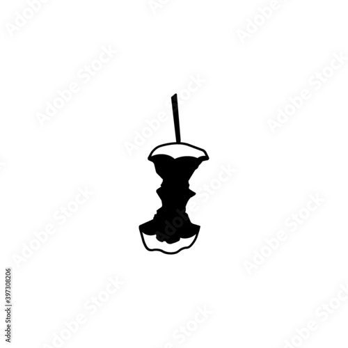 Apple stub linear icon. Thin line design