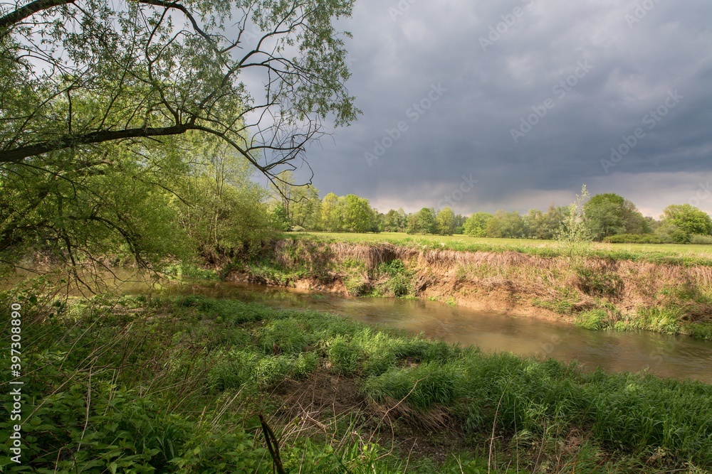 Oder Meanders near Studenka. Czechia. Europe. Oder Meanders near Studenka. Czechia. Europe.