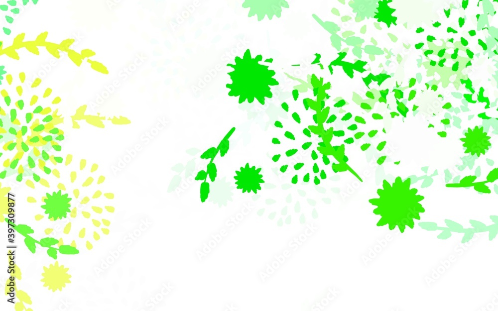 Light Green, Red vector natural pattern with flowers Light Green, Red vector natural pattern with flowers