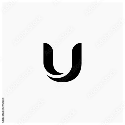 best initial letter U logo design graphic download