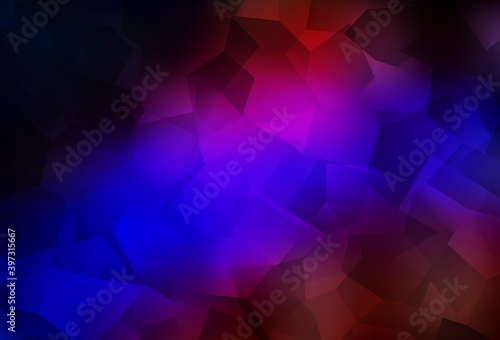 Dark Blue, Red vector texture with abstract forms.