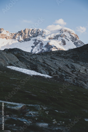 Mountains and glacier