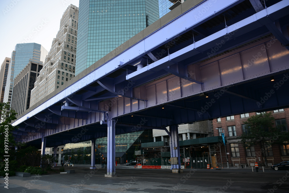 New York, NY, USA - JUNE 2, 2019: Seaport District in Manhattan New York, NY, USA - JUNE 2, 2019: Seaport District in Manhattan