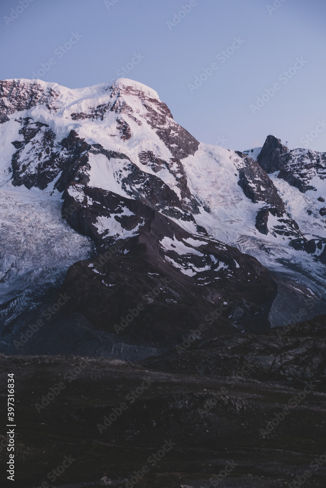 Mountains and glacier
