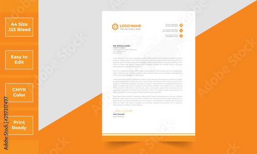 Modern Creative & Clean business style letterhead template of your corporate project design
