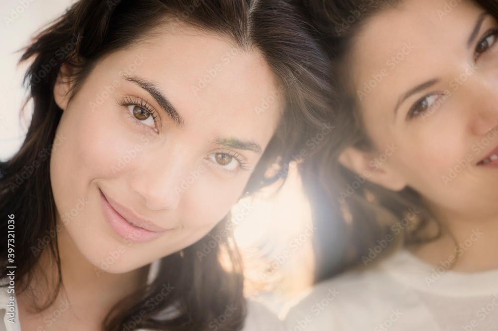 Hispanic women smiling Hispanic women smiling