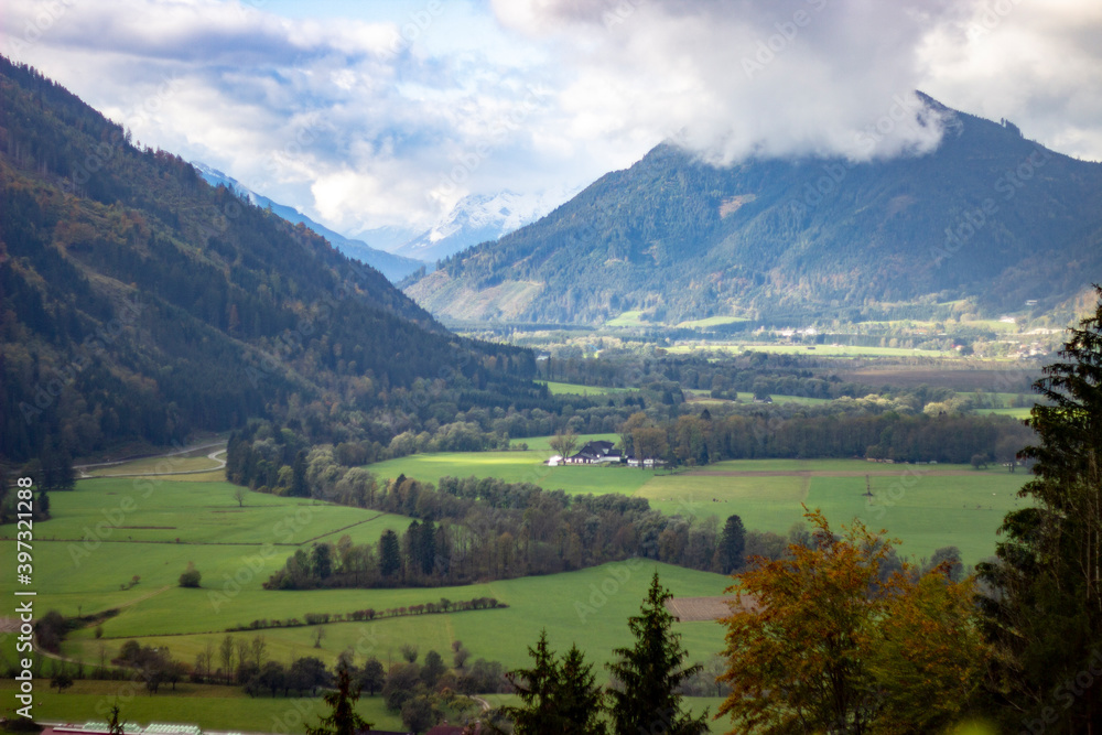Valleys in Austria near the Alps, near Hallstatt