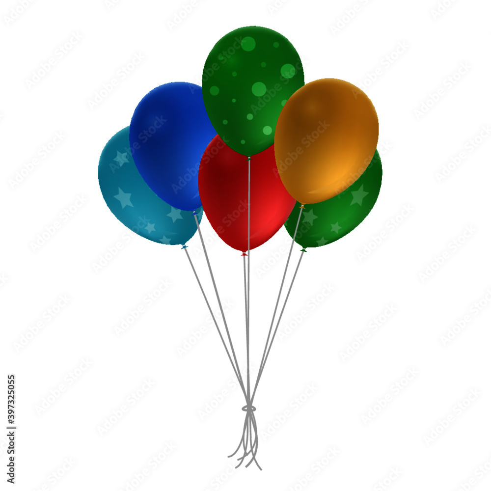 colorful balloons isolated on white colorful balloons isolated on white