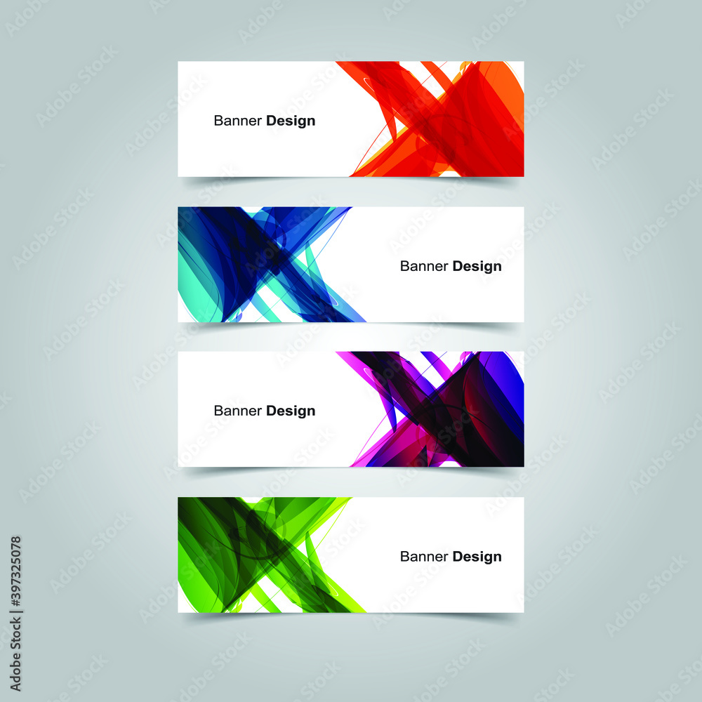 Fototapeta premium Vector Abstract banner web template