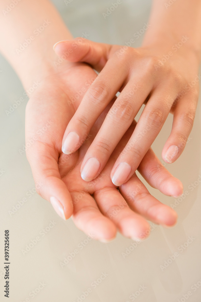Close up of hands of Hispanic woman Close up of hands of Hispanic woman