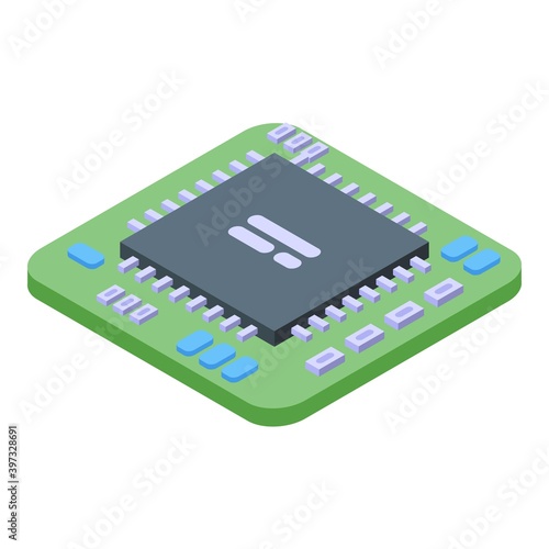 Tablet repair processor icon. Isometric of tablet repair processor vector icon for web design isolated on white background