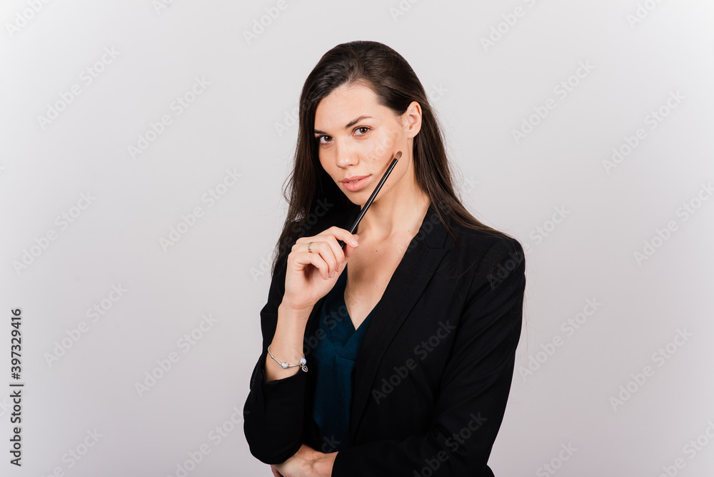 Cosmetologist beautician holding a tool in her hands, permanent makeup master, permanent makeup Cosmetologist beautician holding a tool in her hands, permanent makeup master, permanent makeup