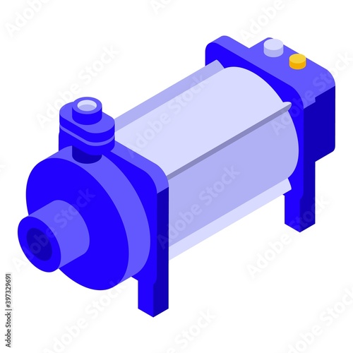 Compressor air pump icon. Isometric of compressor air pump vector icon for web design isolated on white background