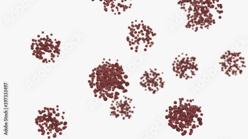 COVID-19のリアルな３Dの動画。