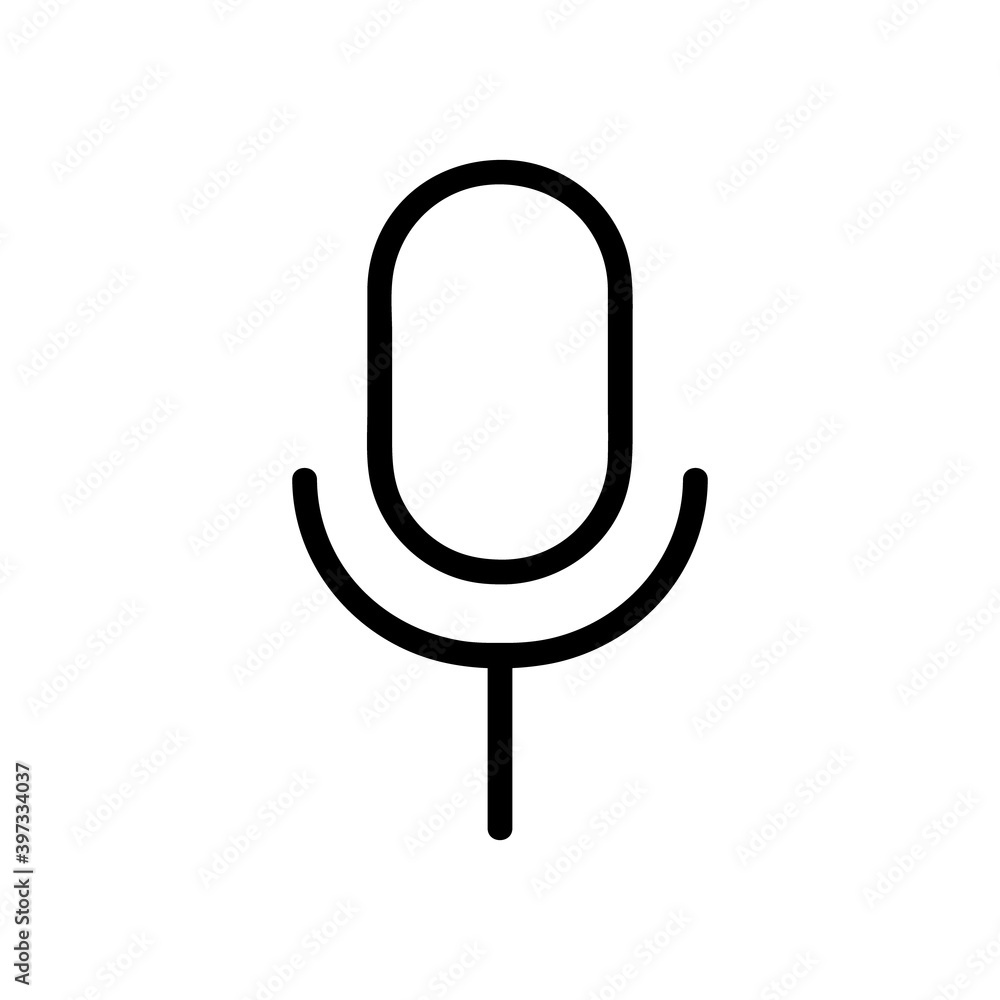 microphone icon isolated on white background from ui collection ...