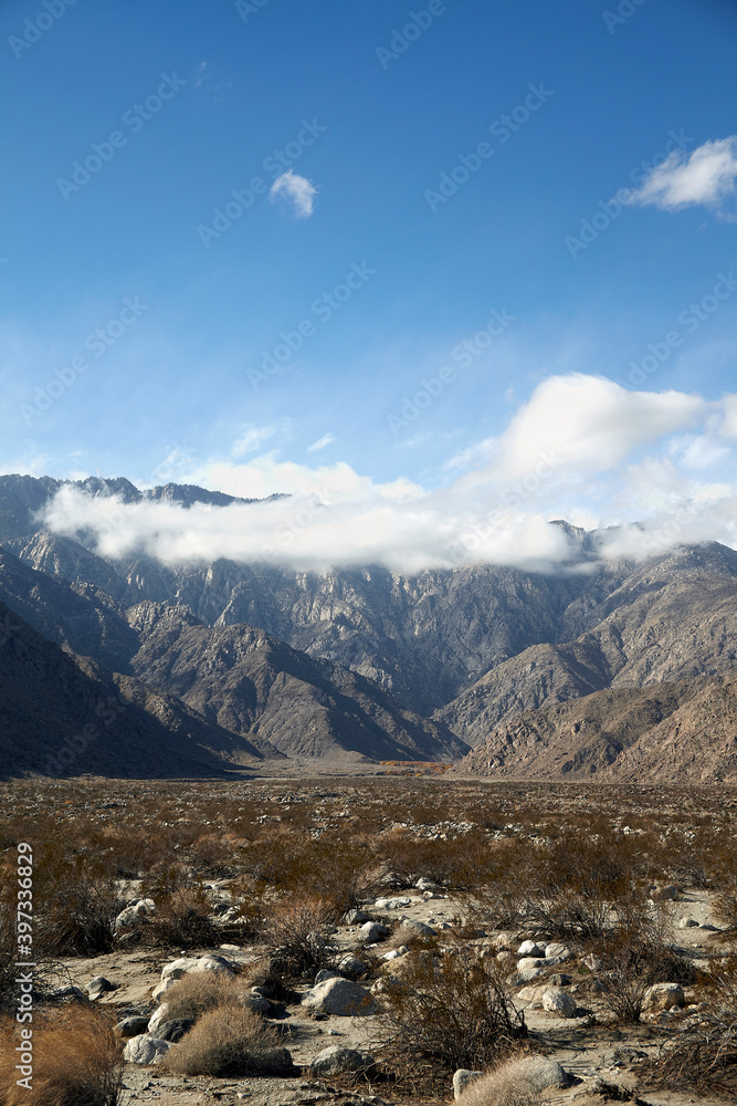 Scenic landscape with mountain range Scenic landscape with mountain range