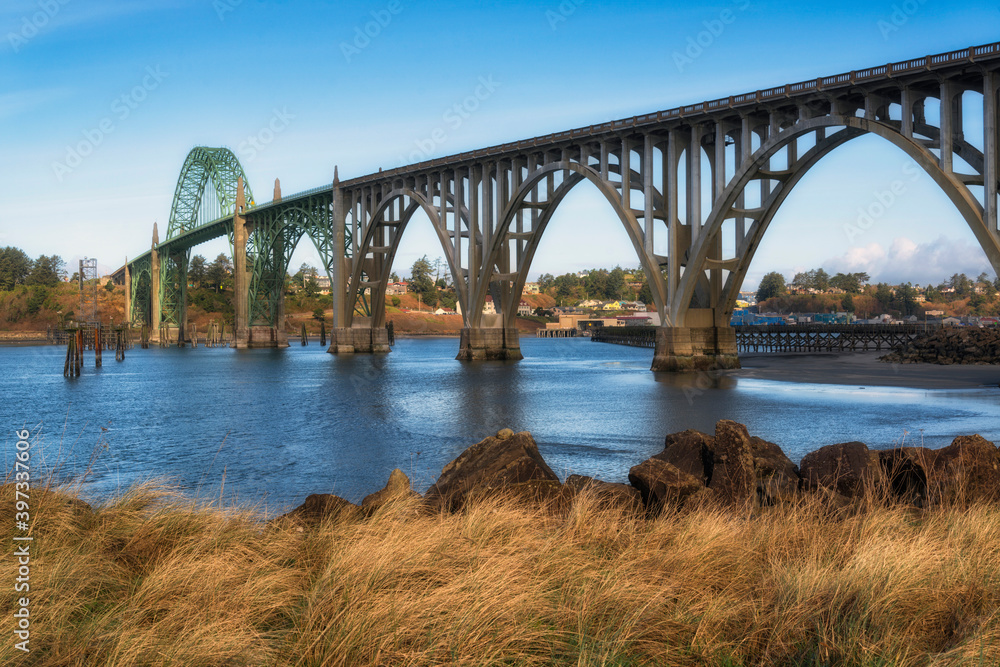 View of Yaquina Bay bridge View of Yaquina Bay bridge