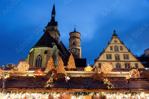 Stiftskirche and Schillerplatz photo