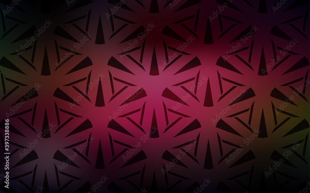 Dark Red, Yellow vector backdrop with lines, triangles. Dark Red, Yellow vector backdrop with lines, triangles.