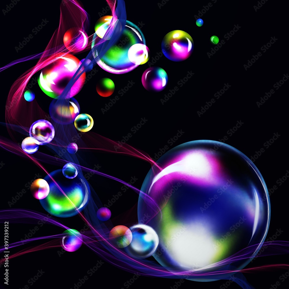 Seifenblasen Pstkarte Hintergrund