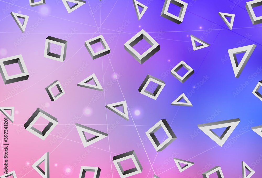Light Pink, Blue vector background in polygonal style. Light Pink, Blue vector background in polygonal style.